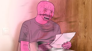 Wojak receives his electricity & gas bill