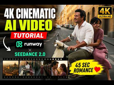 How to Create 4K Cinematic AI Videos in Runway  Seedance 2.0 Full Tutorial