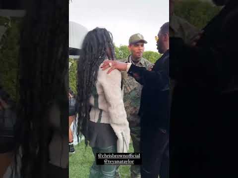 Chris Brown Talking To Teyana Taylor And Diddy