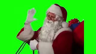 Squidward sees Santa Claus green screen