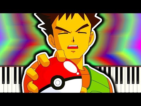 THE MOST INSANE POKEMON BATTLE MUSIC (Gym Leader Battle from Pokemon Red/Blue) - Piano Tutorial