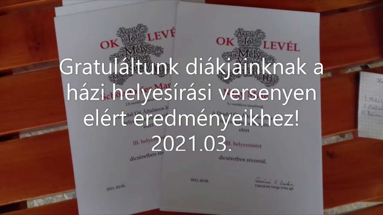Házi helyesíró verseny 2021.