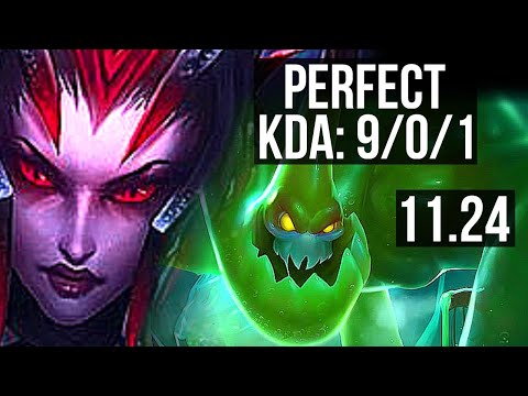 ELISE vs ZAC (JNG) | 9/0/1, Rank 7 Elise, Legendary | KR Challenger | 11.24