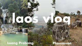 Laos Vlog | Luang Prabang &amp; Phonsavan, Kuang Si Waterfalls, Plain of Jars, Night Markets 🍜🏊‍♂️🪨