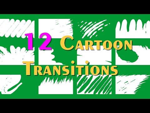 12 Cartoon Transitions Green Screen | Everything Green Screen