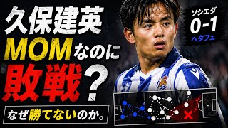 久保建英がMOMなのに敗戦。その理由はシンプルです。