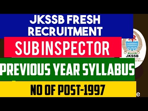 #JKSSB SUB INSPECTOR SYLLABUS | DISCUSSION