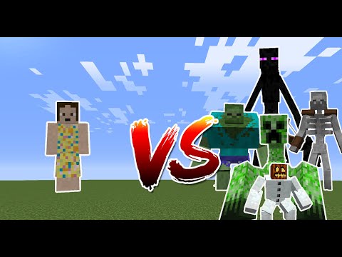 SCP-053 Vs Mutant Creatures in Minecraft