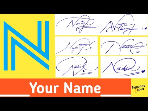 ✔️N Signature Style | Best Signature For My Name  | Beautiful Signatures | How To Write A Signature