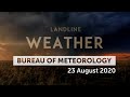 Weekly Weather From The Bureau Of Meteorology Sunday 23 August 2020
