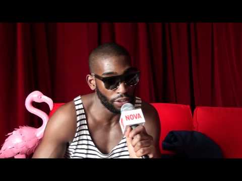 Tinie Tempah backstage at Future Music festival 2012