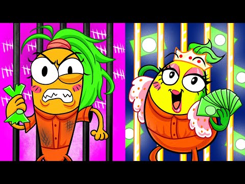 RICH VS POOR: Prison and Desert Island || Avocado Couple Live