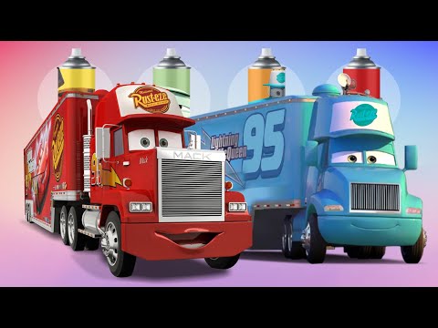 CORRECTLY GUESS THE COLOR OFF CARS MACK TRUCK VS KING DINOCO LIGHTNING MCQUEEN⚡MACK Truck vs King👑
