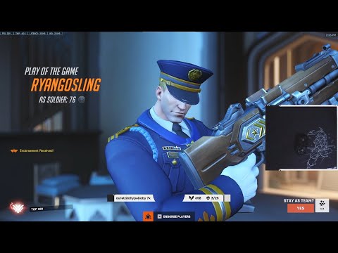 POTG! GALE SOLDIER 76 + ASHE OVERWATCH 2 SEASON 6 TOP 500 GAMEPLAY