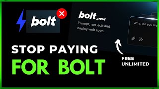 How to use Bolt.New for free On Windows 🚀: STOP PAYING FOR BOLT !