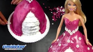 Barbie Doll Cake - HOW TO decorate a princess cake / Dort s panenkou