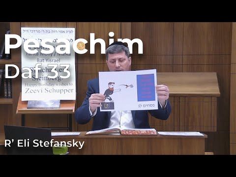 Daf Yomi Pesachim Daf 33 by R’ Eli Stefansky