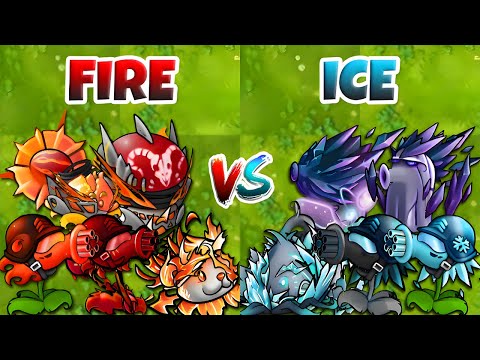 PVZ Fusion 2.6 Challenge - Team FIRE vs ICE Plants Fusion VS All Zombies - Who Will Win?