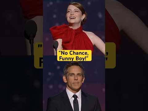Ben Stiller Tries to Keep Emma Stone on Script at the 84th #oscars #shorts