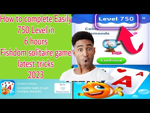 How to complete Easily 750 Level Fishdom solitaire game Latest tricks 2023