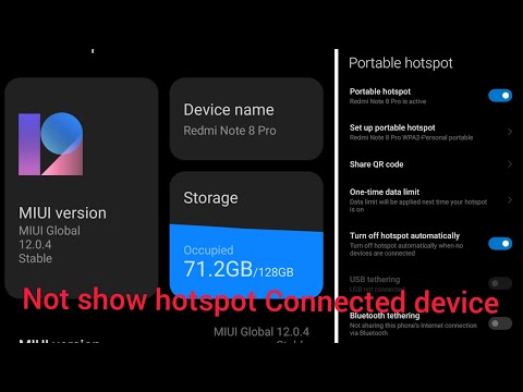 Redmi note 8 pro not showing connected hotspot devices