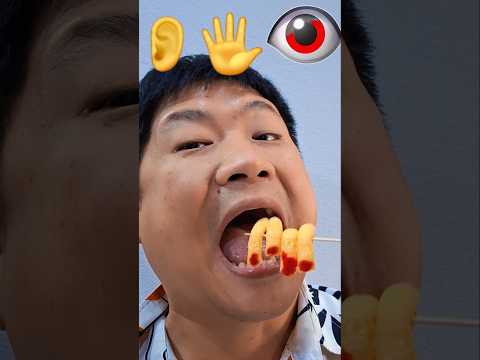 Eat emoticons in order 👂🖐👁 #funny #เพลงแปลง #shortsvideo #shorts