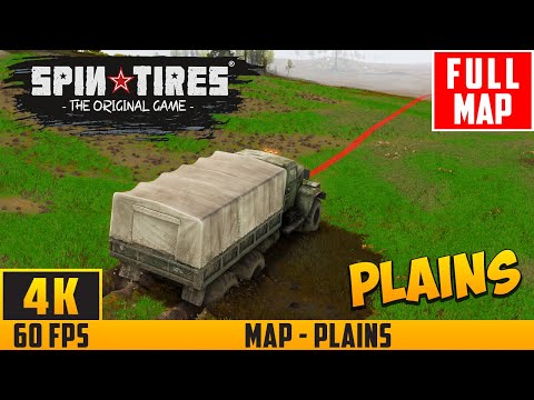 SpinTires (2014) - Full Walkthrough Map - Plains - No Commentary (4K 60FPS)