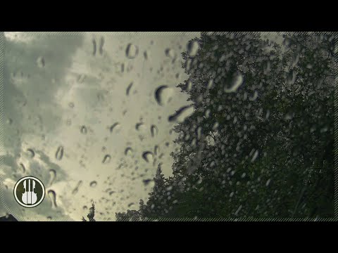 Gewittergeräusche und Regen auf dem Autodach. Weißes Rauschen zum Lernen, Entspannen und Schlafen.