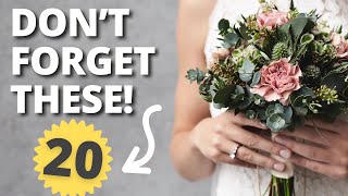 20 COMMONLY FORGOTTEN WEDDING ITEMS | How To Plan A Wedding Budget
