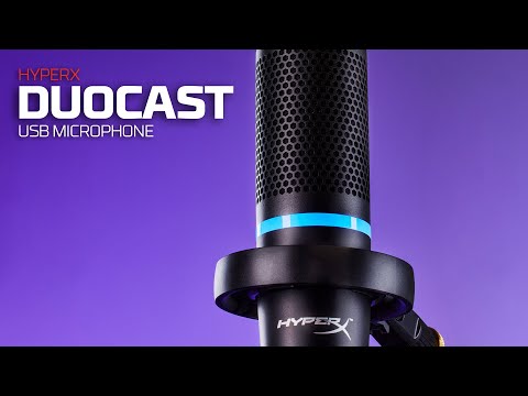 HyperX DuoCast USB mikrofonas, juodas video