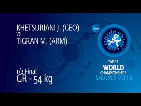 1/2 GR - 54 kg: J. KHETSURIANI (GEO) df. M. TIGRAN (ARM) by TF, 8-0