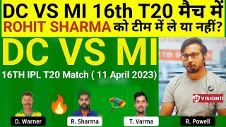 DC vs MI  Team II DC vs MI  Team Prediction II IPL 2023 II mi vs dc