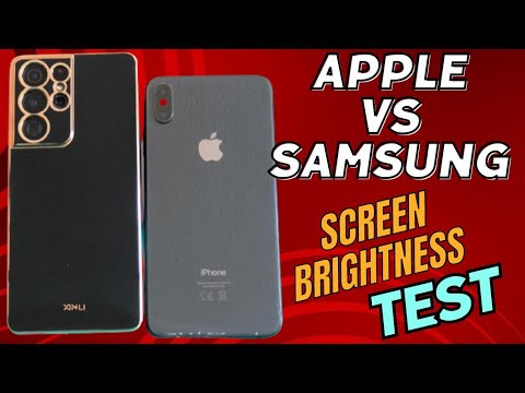 Apple Super Retina OLED   VS  Samsung  Dynamic AMOLED Screen Brightness Test -#apple #samsung#shorts