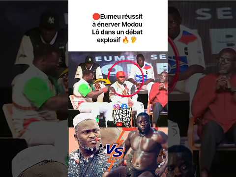 🛑Eumeu pousse Modou Lô à bout 😱🦻 #lamb #luttesénégalaise #shorts