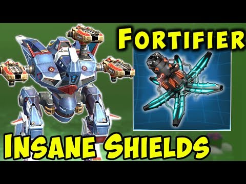 Max HAECHI SHIELD Built with 3x Fortifier Module - War Robots Mk2 Gameplay WR