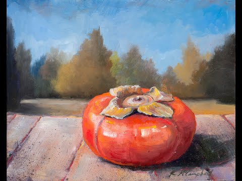 How to Paint Fruit -- Paint a Persimmon with Rachael McCampbell