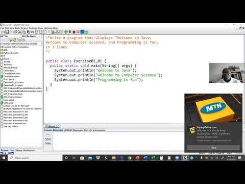 Java Lab work 1 1 Java Code to Display Message on the Screen