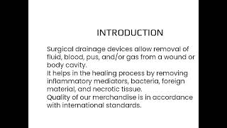SURGERY & DRAINAGE SYSTEM | Mais India Medical Device.