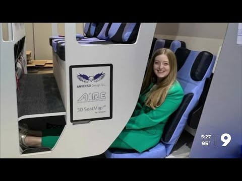 Airplane seat designer introduces double decker seating for economy class