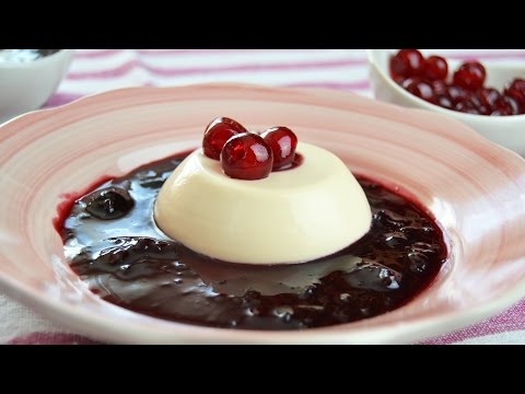 Panna Cotta with Cherry Jam - Easy Panna Cotta Recipe