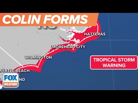 Tropical Storm Warnings For NC And SC As Tropical Storm Colin Forms