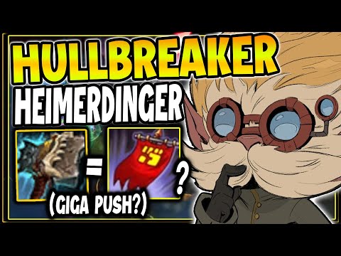 HULLBREAKER HEIMERDINGER IS A SPLIT PUSH KING? BANNER OF COMMAND IS BACK......? - League of Legends