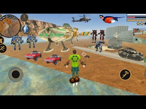 Vegas Crime Simulator (Vega Hero Fight from Car Robot on Sea) 💪 POWER OF Vegas Hero - Gameplay HD