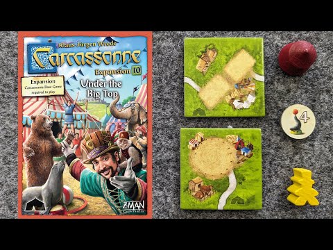 WHAT'S NEW Carcassonne Expansion 10: Under the Big Top, plus PLAYTHROUGH and RANKING