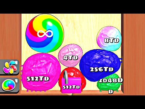 BLOB MERGE 3D - Color Rainbows Balls infinity (Math Games, Reach 1024td)