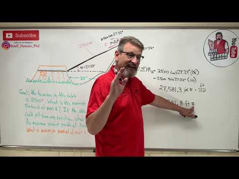 Statics: Lesson 23 - 2D Min Max Moment Calculation
