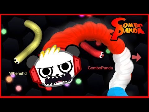 Slither.io Mega Fun Giant Snake Let's Play with Combo Panda!