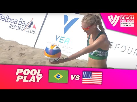 Carol/Rebecca vs. Hughes/Batenhorst - Pool Play Highlights | Newport Beach 2025 #BeachProTour