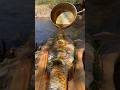 Cooking Carp In Primitive Mud And Leaves