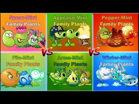 PVZ 2 Battle Random 3 Plants From 6 Mints Families - Plants Vs Zombies 2 Ultimate Team Battle